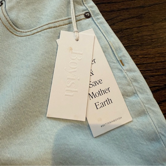 NWT Boyish The Billy High Rise Skinny Tommy Style Stagecoach Wash Raw Hem Jeans - Picture 3 of 11